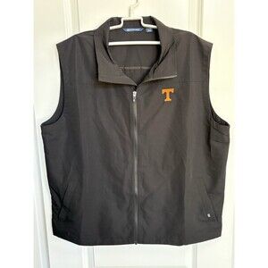 Cutter & Buck Black Tennessee Charter Eco Full Zip Vest Mens XL “T” Logo Utility